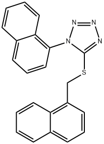 1-(naphthalen-1-yl)-5-[(naphthalen-1-ylmethyl)sulfanyl]-1H-tetrazole Struktur