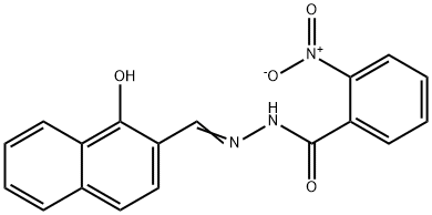 (E)-N'-((1-hydroxynaphthalen-2-yl)methylene)-2-nitrobenzohydrazide Struktur