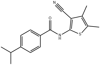 N-(3-cyano-4,5-dimethylthiophen-2-yl)-4-(propan-2-yl)benzamide Struktur