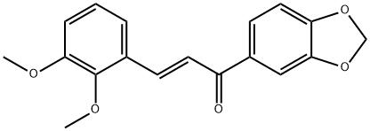 (2E)-1-(1,3-benzodioxol-5-yl)-3-(2,3-dimethoxyphenyl)prop-2-en-1-one Struktur