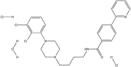 N-(4-(4-(2,3-dichlorophenyl)piperazin-1-yl)butyl)-4-(pyridin-2-yl)benzamide dihydrochloride hydrate Struktur