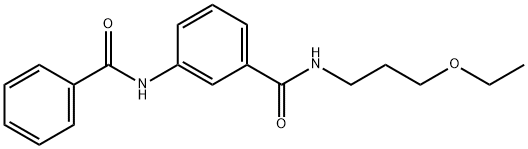 N-(3-ethoxypropyl)-3-[(phenylcarbonyl)amino]benzamide Struktur