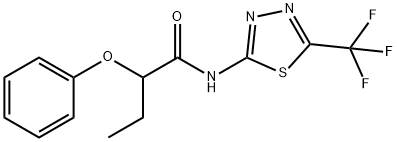 2-phenoxy-N-[5-(trifluoromethyl)-1,3,4-thiadiazol-2-yl]butanamide Struktur