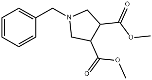 dimethyl 1-benzylpyrrolidine-3,4-dicarboxylate Struktur