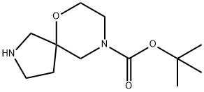 tert-butyl 6-oxa-2,9-diazaspiro[4.5]decane-9-carboxylate Struktur