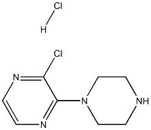 2-Chloro-3-(piperazin-1-yl)pyrazine hydrochloride Struktur