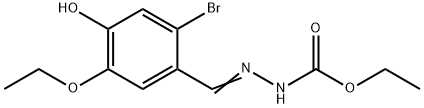 (E)-ethyl 2-(2-bromo-5-ethoxy-4-hydroxybenzylidene)hydrazinecarboxylate Struktur