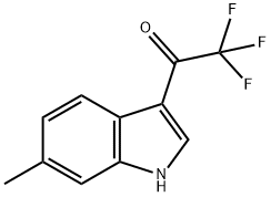 2,2,2-Trifluoro-1-(6-methyl-3-indolyl)ethanone Struktur