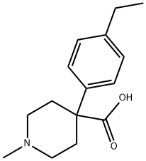 4-(4-Ethylphenyl)-1-methylpiperidine-4-carboxylic acid Struktur