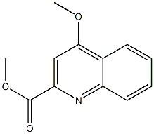 2-Quinolinecarboxylic acid, 4-methoxy-, methyl ester
 Struktur