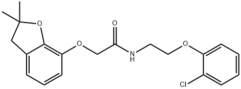 N-[2-(2-chlorophenoxy)ethyl]-2-[(2,2-dimethyl-2,3-dihydro-1-benzofuran-7-yl)oxy]acetamide Struktur