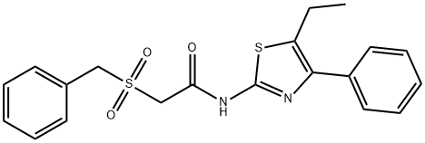 2-(benzylsulfonyl)-N-(5-ethyl-4-phenyl-1,3-thiazol-2-yl)acetamide Struktur