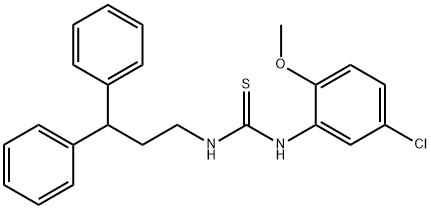 1-(5-chloro-2-methoxyphenyl)-3-(3,3-diphenylpropyl)thiourea Struktur