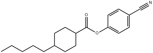 4-n-pentylcyclohexane-carboxylic-acid-4-cyanophenylester Struktur