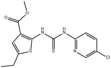 methyl 2-(3-(5-chloropyridin-2-yl)thioureido)-5-ethylthiophene-3-carboxylate Struktur