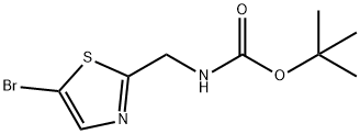 (4-bromothiazol-2-ylmethyl)carbamic acid tert-butyl ester Struktur