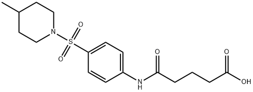 5-((4-((4-methylpiperidin-1-yl)sulfonyl)phenyl)amino)-5-oxopentanoic acid Structure