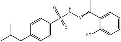 (Z)-N'-(1-(2-hydroxyphenyl)ethylidene)-4-isobutylbenzenesulfonohydrazide Struktur