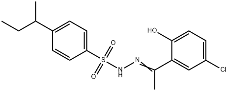 (Z)-4-(sec-butyl)-N'-(1-(5-chloro-2-hydroxyphenyl)ethylidene)benzenesulfonohydrazide Struktur