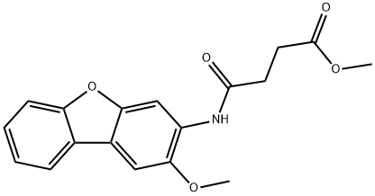 methyl 4-((2-methoxydibenzo[b,d]furan-3-yl)amino)-4-oxobutanoate Struktur