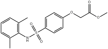 methyl 2-(4-(N-(2,6-dimethylphenyl)sulfamoyl)phenoxy)acetate Struktur