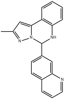 2-methyl-5-(quinolin-7-yl)-5,6-dihydropyrazolo[1,5-c]quinazoline Struktur