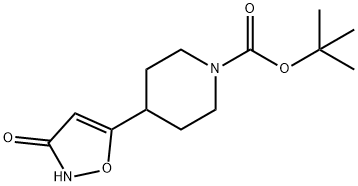 tert-Butyl 4-(3-hydroxyisoxazol-5-yl)piperidine-1-carboxylate Struktur