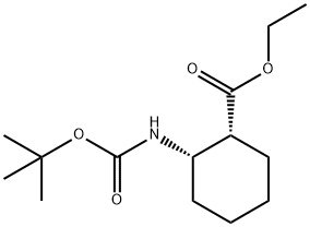 (1R,2S)-ethyl 2-(tert-butoxycarbonylamino)cyclohexanecarboxylate Struktur