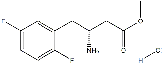 (R)-Methyl 3-amino-4-(2,5-difluorophenyl)butanoate HCl Struktur