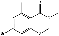 methyl 4-bromo-2-methoxy-6-methylbenzoate Struktur