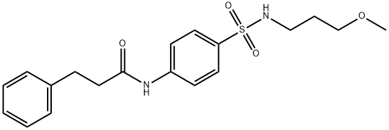 N-{4-[(3-methoxypropyl)sulfamoyl]phenyl}-3-phenylpropanamide Struktur