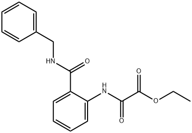 ethyl 2-((2-(benzylcarbamoyl)phenyl)amino)-2-oxoacetate Struktur