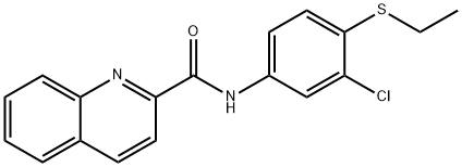 N-[3-chloro-4-(ethylsulfanyl)phenyl]quinoline-2-carboxamide Struktur