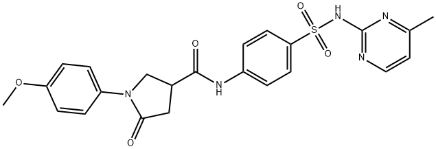 1-(4-methoxyphenyl)-N-{4-[(4-methylpyrimidin-2-yl)sulfamoyl]phenyl}-5-oxopyrrolidine-3-carboxamide Struktur