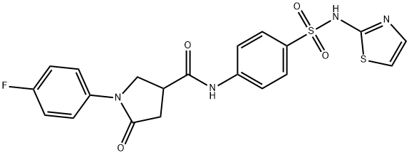 1-(4-fluorophenyl)-5-oxo-N-[4-(1,3-thiazol-2-ylsulfamoyl)phenyl]pyrrolidine-3-carboxamide Struktur