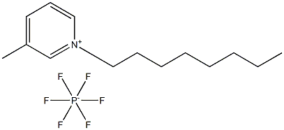 N-octyl-3-metylpyridinium hexafluorophosphate Struktur