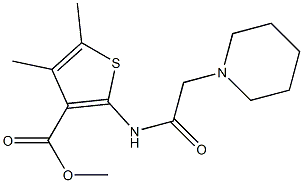 methyl 4,5-dimethyl-2-(2-(piperidin-1-yl)acetamido)thiophene-3-carboxylate Struktur