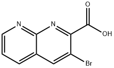 3-bromo-1,8-naphthyridine-2-carboxylic acid Struktur