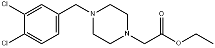 ethyl 2-(4-(3,4-dichlorobenzyl)piperazin-1-yl)acetate Struktur