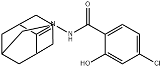 N'-(adamantan-2-ylidene)-4-chloro-2-hydroxybenzohydrazide Struktur