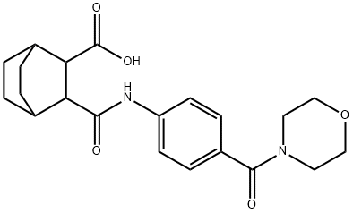 3-((4-(morpholine-4-carbonyl)phenyl)carbamoyl)bicyclo[2.2.2]octane-2-carboxylic acid Struktur