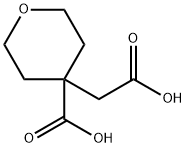 4-carboxymethyl-tetrahydro-pyran-4-carboxylic acid Struktur