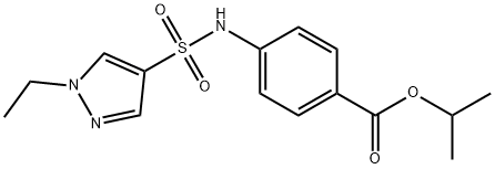 isopropyl 4-(1-ethyl-1H-pyrazole-4-sulfonamido)benzoate Struktur