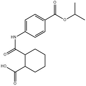 2-((4-(isopropoxycarbonyl)phenyl)carbamoyl)cyclohexanecarboxylic acid Struktur