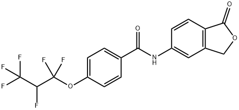 4-(1,1,2,3,3,3-hexafluoropropoxy)-N-(1-oxo-1,3-dihydro-2-benzofuran-5-yl)benzamide Struktur