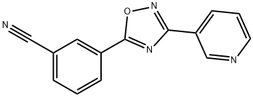 3-(3-(pyridin-3-yl)-1,2,4-oxadiazol-5-yl)benzonitrile Struktur