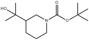 tert-butyl 3-(2-hydroxypropan-2-yl)piperidine-1-carboxylate Struktur