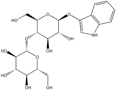 1H-Indol-3-yl 4-O-beta-D-glucopyranosyl-beta-D-glucopyranoside Struktur