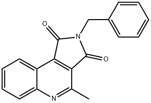 2-BENZYL-4-METHYL-PYRROLO(3,4-C)QUINOLINE-1,3-DIONE Struktur