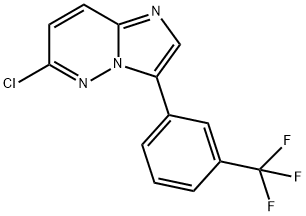 6-chloro-3-(3-(trifluoromethyl)phenyl)imidazo[1,2-b]pyridazine Struktur